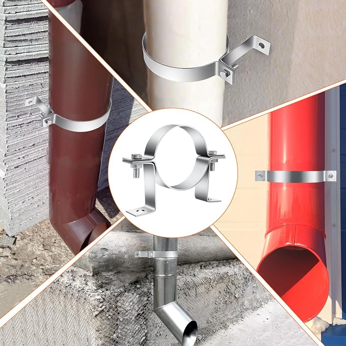 2 Pcs 4 Inch B Vent Wall Strap, Round Gas Vent Pipe Strap, B Vent Wall Bracket - Image 6