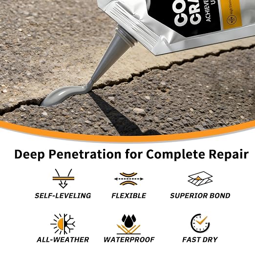 Concrete Crack Filler – Self-Leveling Cement Crack Repair Sealant, Waterproof & - Image 4