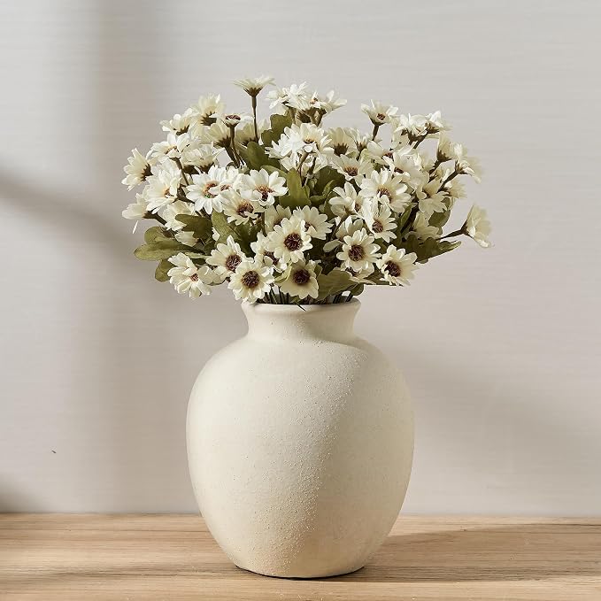 SIDUCAL Ceramic Decorative Flower Vase | 7.48 Inch Pottery Rustic Farmhouse - Image 5