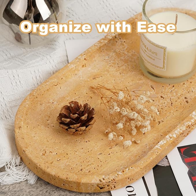 Turkish Natural Travertine Decorative Marble Tray - Image 6