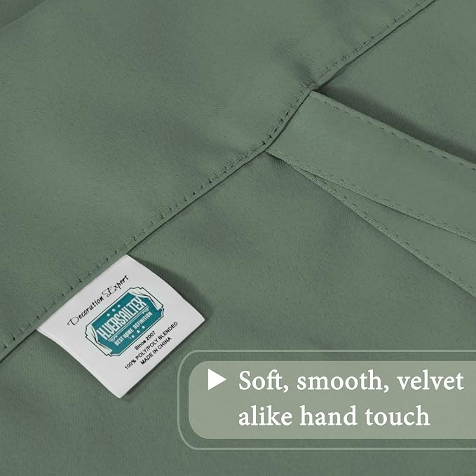 H.VERSAILTEX Blackout Tie Up Curtain 2 Panels Thermal Insulated Window Shade - Image 8