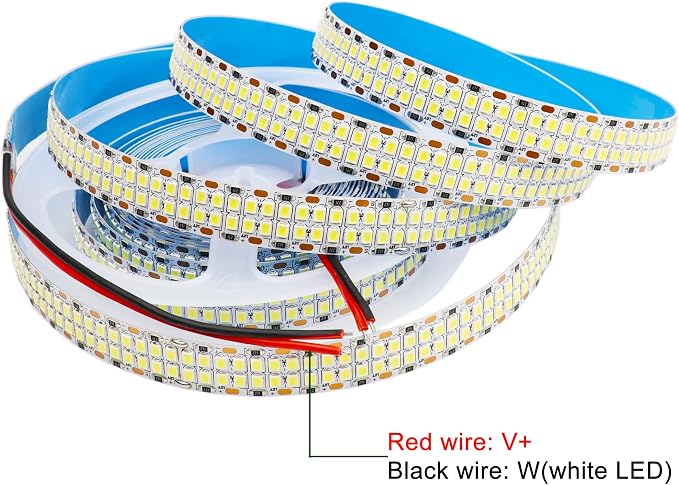 2835 SMD Cold White LED Strip Lights 6500K Double Row 2400 LEDs 5M | 16.4ft - Image 6