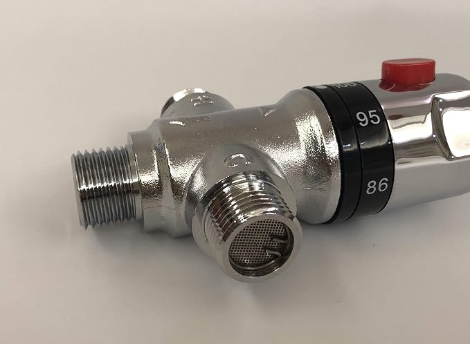 Three-way Thermostatic Mixing Valve, 1/2NPT Connections, Solid Brass - Image 4