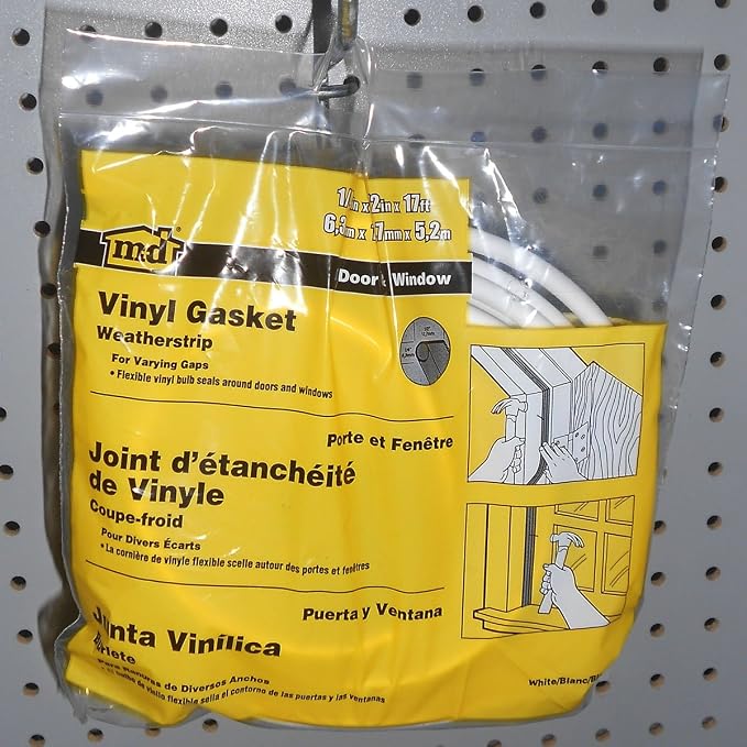 M-D Building Products 78394 1/2-Inch by 17-Feet Vinyl Gasket Weatherstrip - Image 3