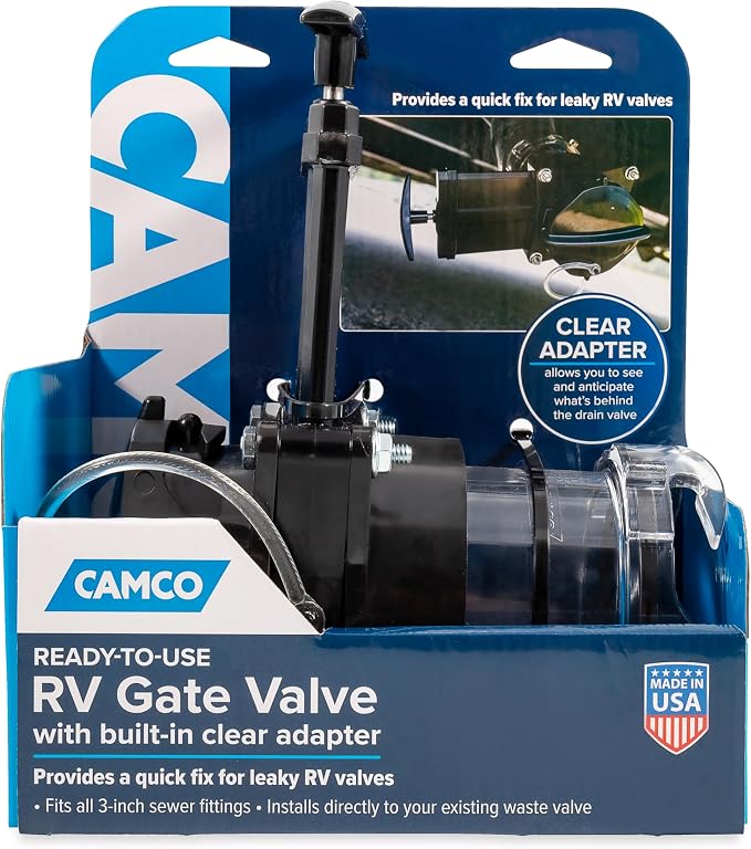 Camco 3" Gate Valve with 3.5" Clear Extension and Cap - Image 7