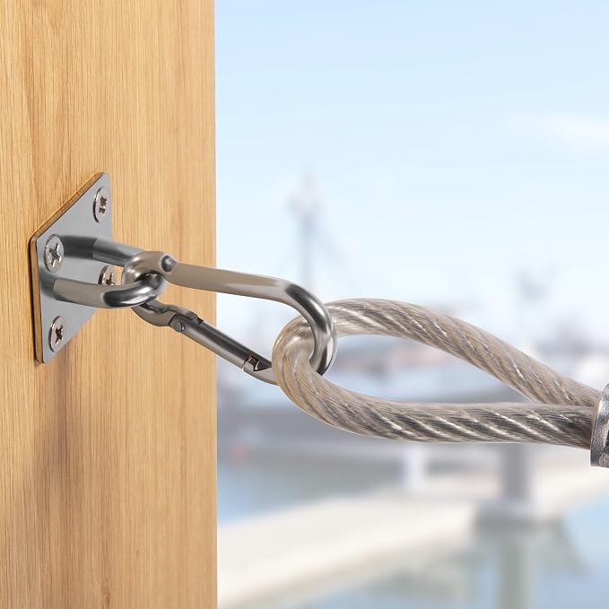 Premium M6 Heavy-Duty Stainless Steel Pad Eye Snap Hook, Ceiling Hook, Hanging - Image 5