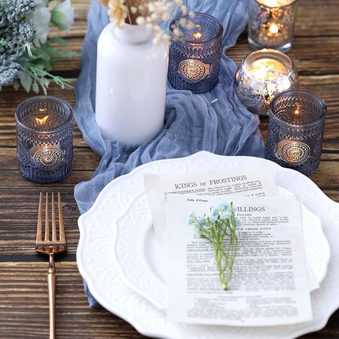 DEVI 24pcs Navy Blue Votive Candle Holders - Image 7