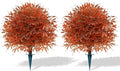 Grooy 2 Pack Artificial Fall Cedar Topiary Trees by FEELTHENEWWORLD