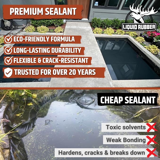 Liquid Rubber NeoPond Waterproof Pond Sealant, Fish/Plant Safe, 1 Gallon | - Image 3