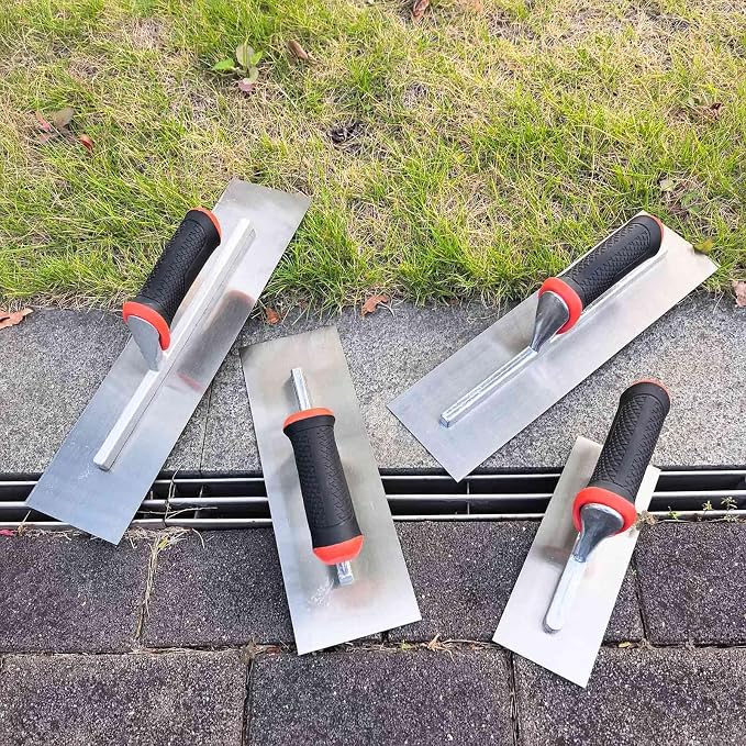 Drywall Flat Trowel 4pcs Set Carbon Steel Masonry Trowel Set | Soft Handle - Image 4