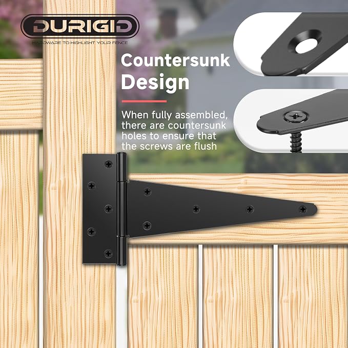 4 Pack 12 Inch T Hinge, Heavy Duty Hinges - Image 4