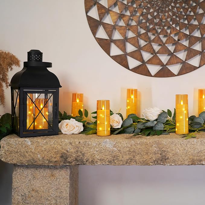 Raycare 9 Pcs Flameless Battery Operated Pillar Candles - Image 7