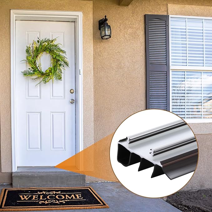 Briwooody 2 Pack 36" Replacement Door Sweep Hardware Double Bubble Kerf Door - Image 7