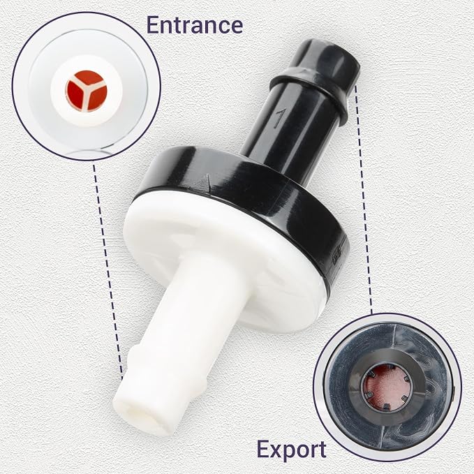 1/4" One Way Inline Check Valve Plug-in Barb Non Return Valve ABS Plastic Water - Image 6