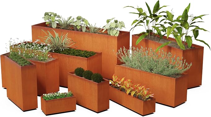 Large Rectangular Planter for Outdoor Plants – 6 FT Corten Steel Raised Garden - Image 6