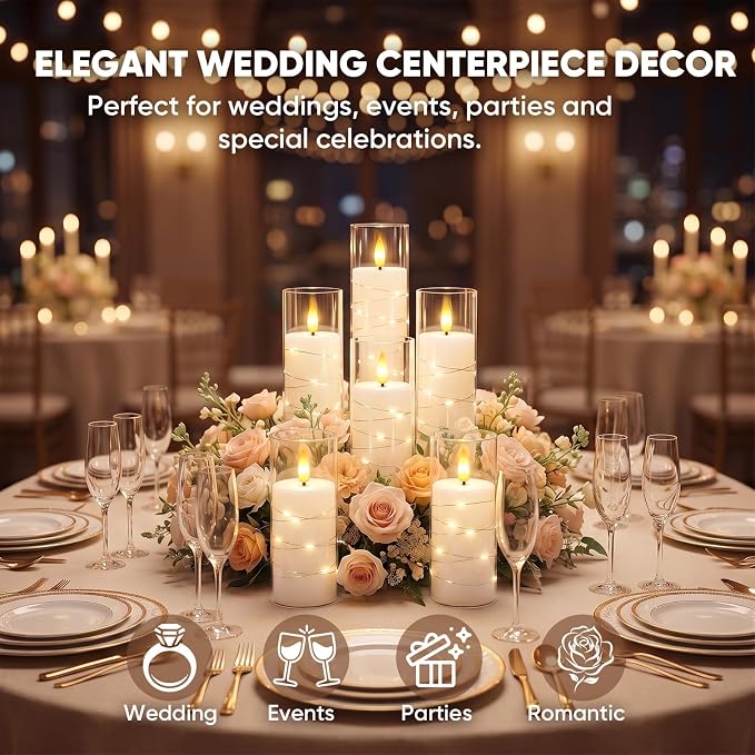 Raycare 18 Pcs Flameless Battery Operated Pillar Candles - Image 2