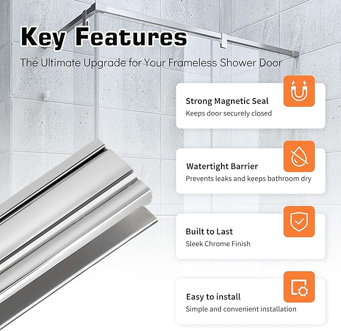 3" Shower Door Magnet Latch Replacement, - Image 2