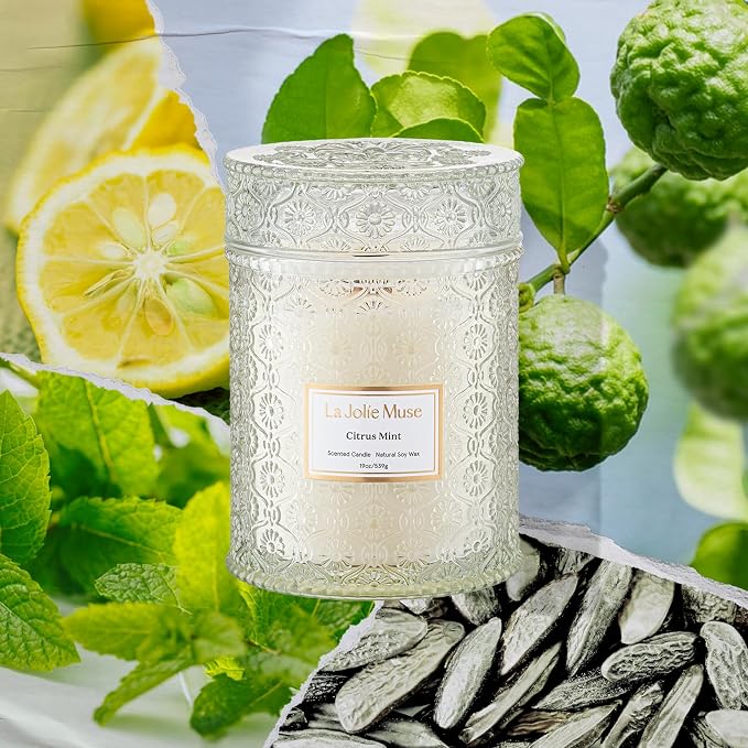 LA JOLIE MUSE Citrus Mint Scented Candle - Image 2