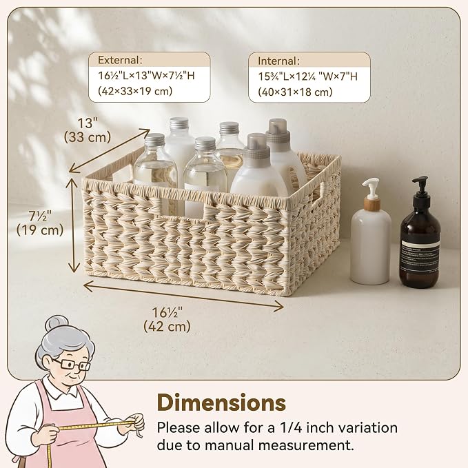 GRANNY SAYS Wicker Baskets for Organizing, Wicker Storage Baskets, Woven - Image 7