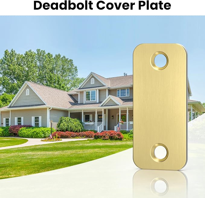 1" x 2-1/4" Door Hole Cover Plate, Stainless Steel Door Strike Filler Plate | - Image 7