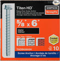 Simpson Strong-Tie THDB62600H 5/8 Inch x 6 Inch, Hex Washer Head, Zinc Plated by SimpsonStrong-Tie