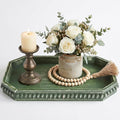 Hrastany Green Wood Decorative Tray, Coffee Table Tray by Hrastany