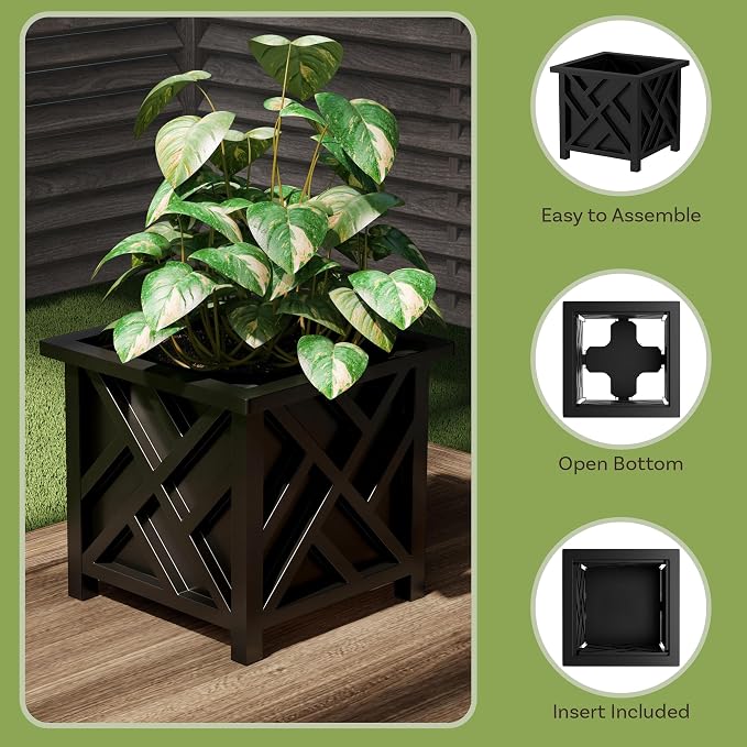 Lattice Design Outdoor Planter Box - Image 8