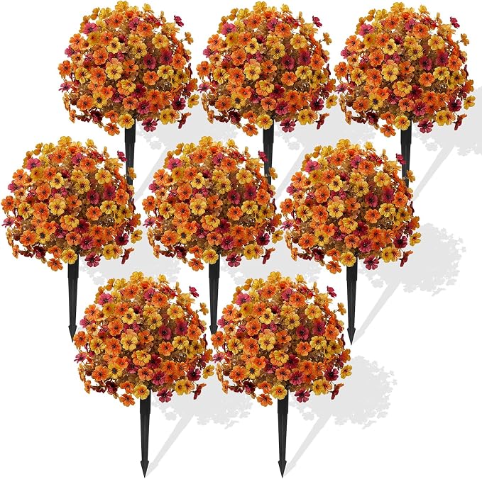 Alupssuc 8Pcs 20" Artificial Topiary Ball Flowers by Alupssuc