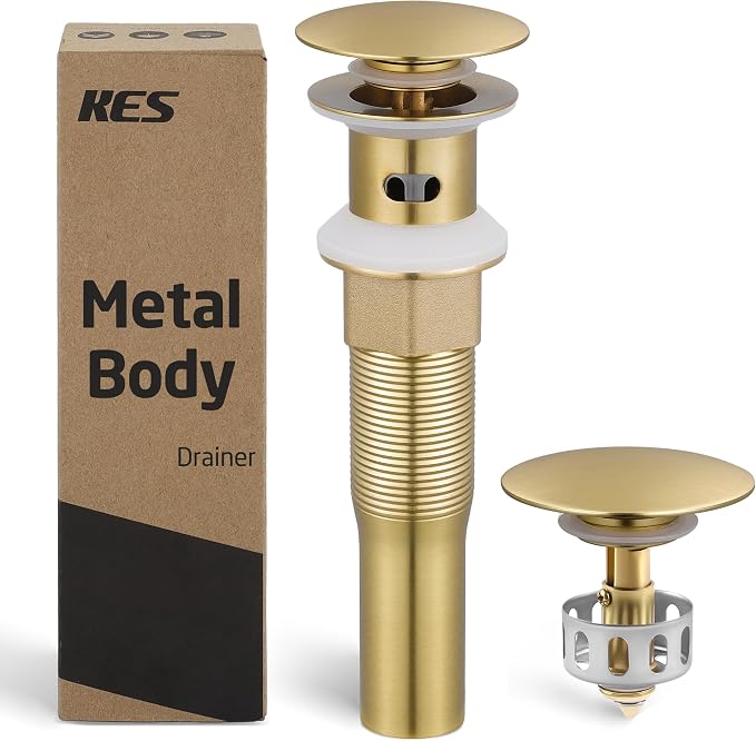 KES All Metal Bathroom Sink Drain by KES