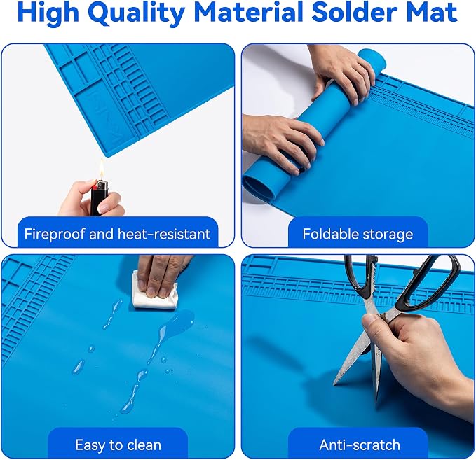 Kaisi KS813 Extra Large Soldering Mat, Heat Resistant Silicone Solder Mat - Image 5