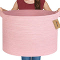 Extra Large Pink Basket, Blanket Storage by MEGASKET