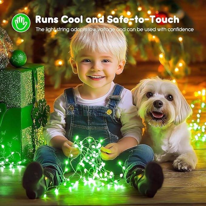 Brightown 12 Pack St. Patrick's Day LED Fairy Lights Battery Operated String - Image 3