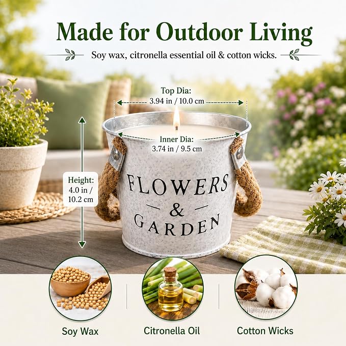 Citronella Candles Outdoor, 50oz Citronella Candle - Image 4