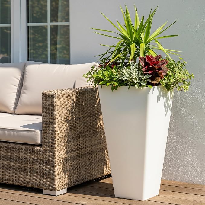 Worth Garden Large 28 in.Tall Planters Set of 2 - Image 6