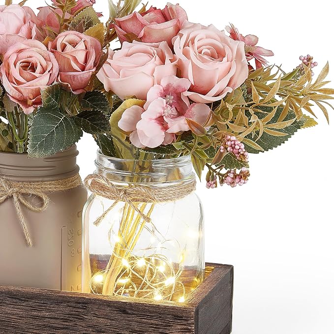 Mkono Mason Jar Lights Centerpieces - Image 6