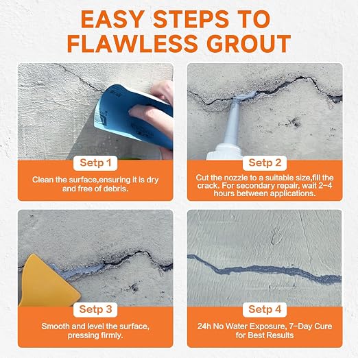 Concrete Crack Filler, Heavy-Duty Cement Crack Filler, Self Leveling Concrete - Image 8