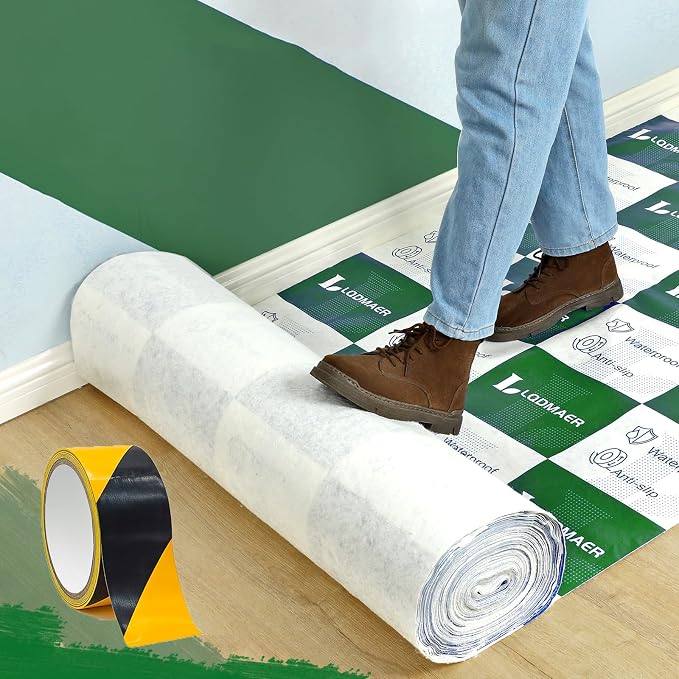 40"x200ft Temporary Floor Protector Film Roll Hardwood Renovation Cover by LQDMAER