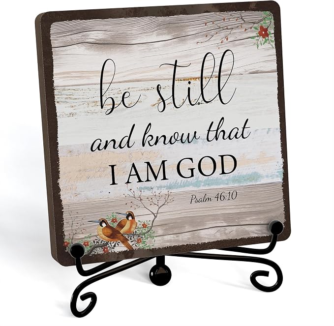 Home Decor, Farmhouse Be Still And Know That I Am God Shelf Decor by JUSITAKEET