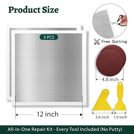 Drywall Repair Kit 12 x 12 Inch Drywall Patch Kit Large Hole Wall Patch Repair - Image 2