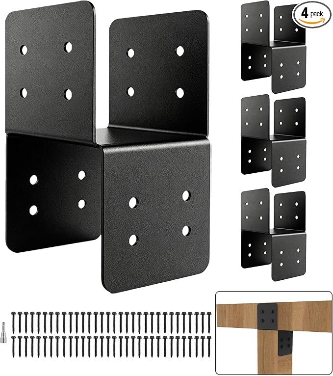 4 Pack 4x4 Heavy-Duty Post Bracket by Unknown