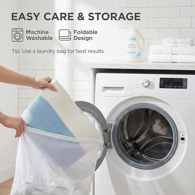 JMvicyroam 115L Extra Large Machine Washable Cotton Rope Blanket Basket | - Image 5