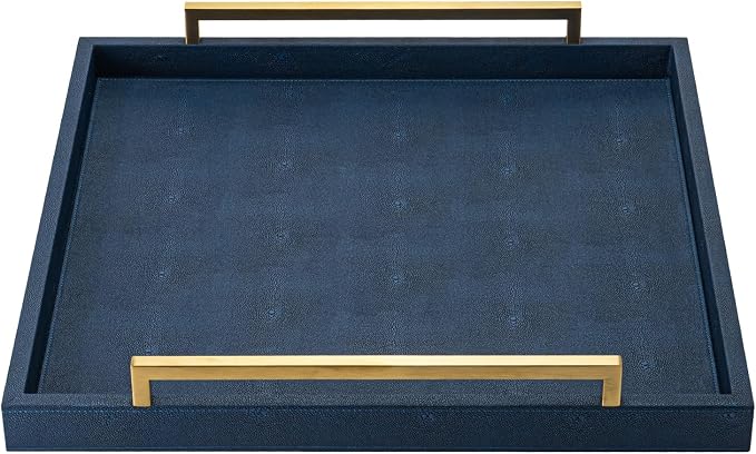 Large Navy Blue Decorative Tray - Image 2