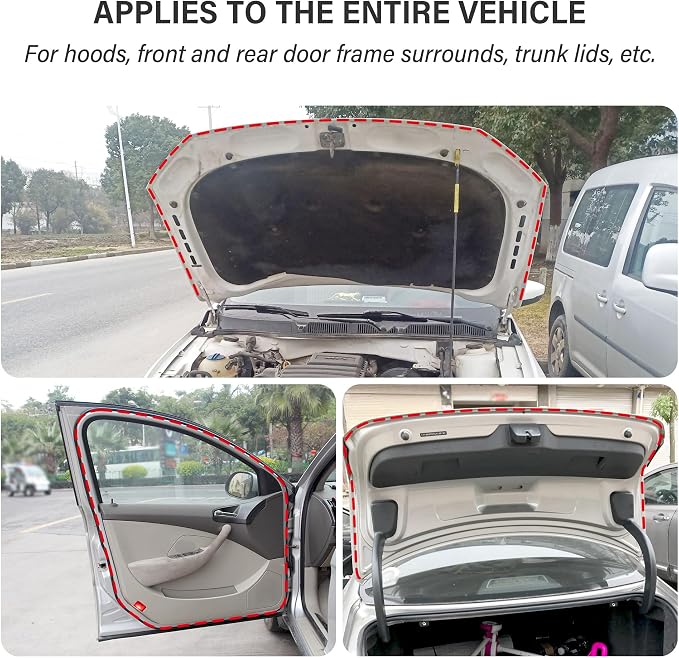 26Ft Automotive Weather Stripping, D-Type Car Door Seal Strip Fits - Image 6