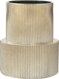Ribbed Glass Vase, Flower Vase, Fluted Gold Vases by YANWE