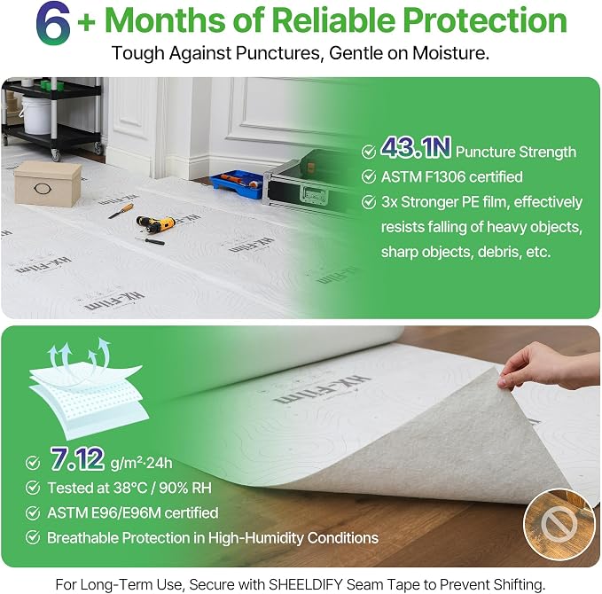 39" x200' Heavy-Duty Floor Protection | Construction Grade Carpet Protector | - Image 3