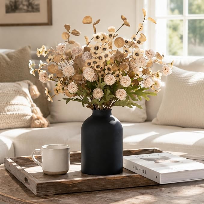 BLOSMON Beige Faux Flowers in Vase - Image 8