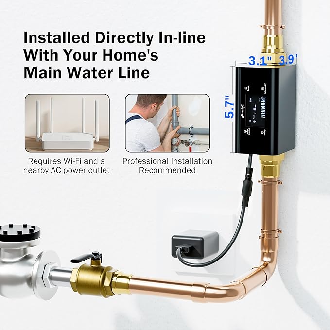 Frizzlife LP365 Smart Water Monitor and Automatic Shutoff Valve - Image 5