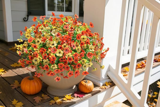 Artificial Fall Flowers Faux Mums - Image 6
