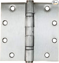 Heavy Duty Ball Bearing Door Hinges Satin Nickel 6 Inch Square 2-Pack by HingeOutlet