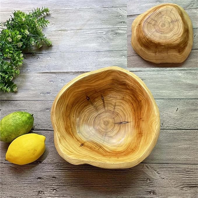 Wooden Bowl Decorative Wood Fruit Bowl | Irregular Creative Wood Bowls - Image 8